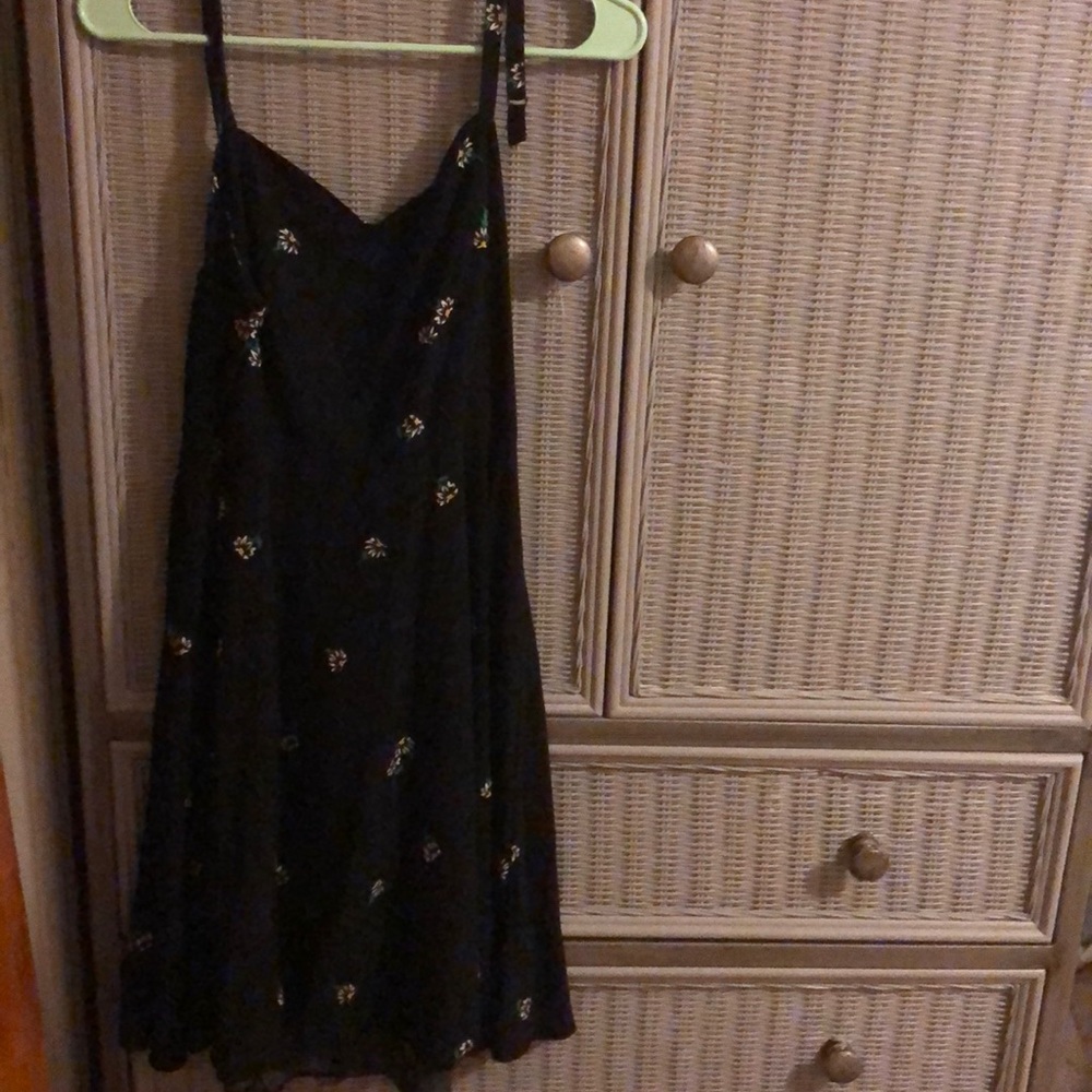 Black dress with flowers
